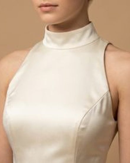 High neck prom dress neckline
